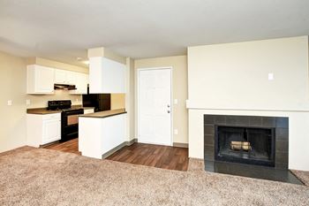 Novela apartment homes kitchen and hard and soft flooring